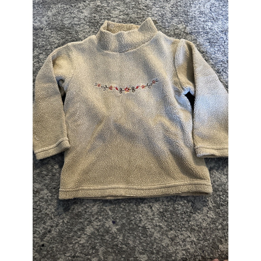 Brand Week Girls Sweater 2-3T Beige Floral  Fleece